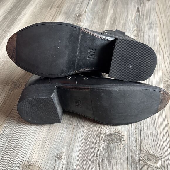 Frye Womens Diana Grommet Short Boot Black Leather Size 8.5 M - Picture 5 of 16